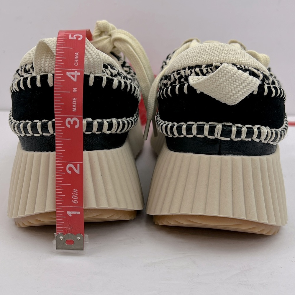 DOLCE VITA, CREAM & BLACK WOVEN KNIT SNEAKERS/ WALKING SHOES, WOMEN’S SIZE 9.5 - Picture 13 of 16